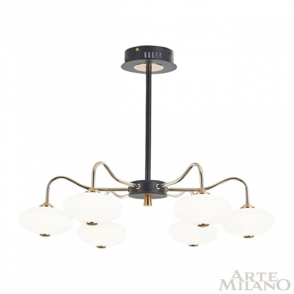 Люстра на штанге Arte Milano Neapolis-73908 273908/6 BK/GD