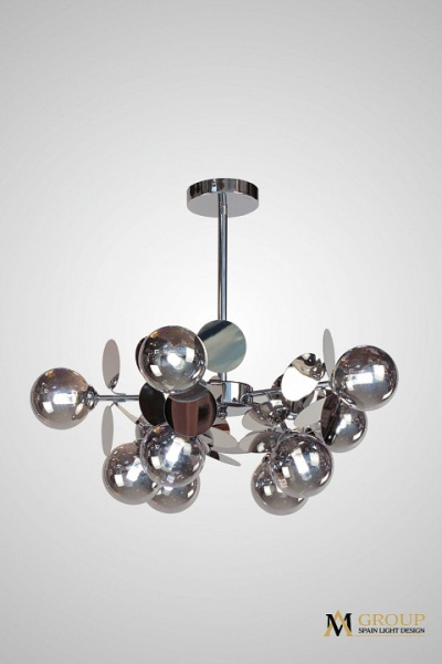 Люстра на штанге AM-Group  AM396 SP10 CHROM