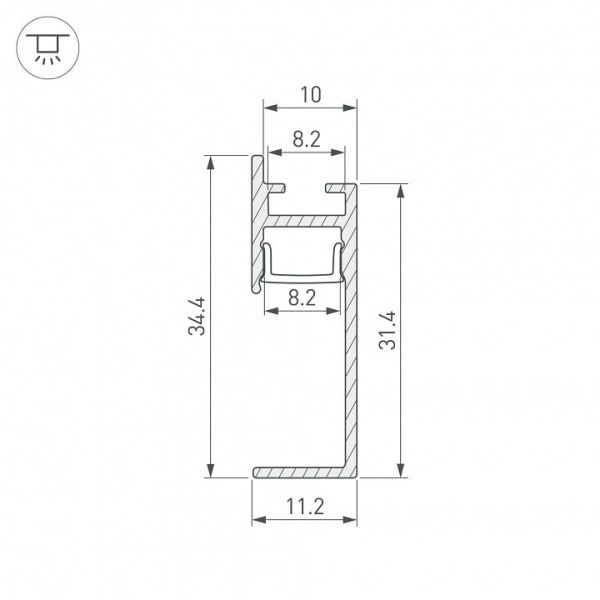 Профиль для плинтусов Arlight PLINTUS 046858