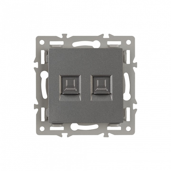 Розетка двойная RJ-12 и Ethernet RJ-45, без рамки Arlight SCT 045338