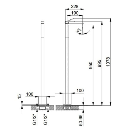 Смеситель для раковины Fantini Mint 34 02 F036B