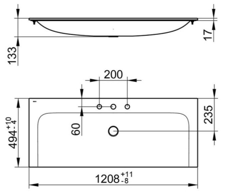 Раковина Keuco Plan 120 32980311203