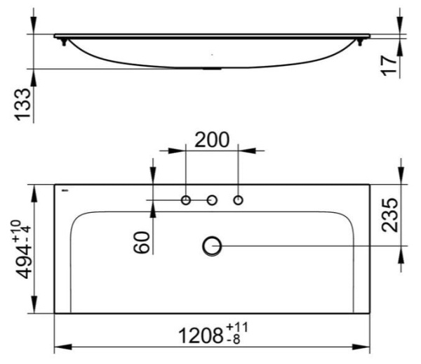 Раковина Keuco Plan 120 32980311203