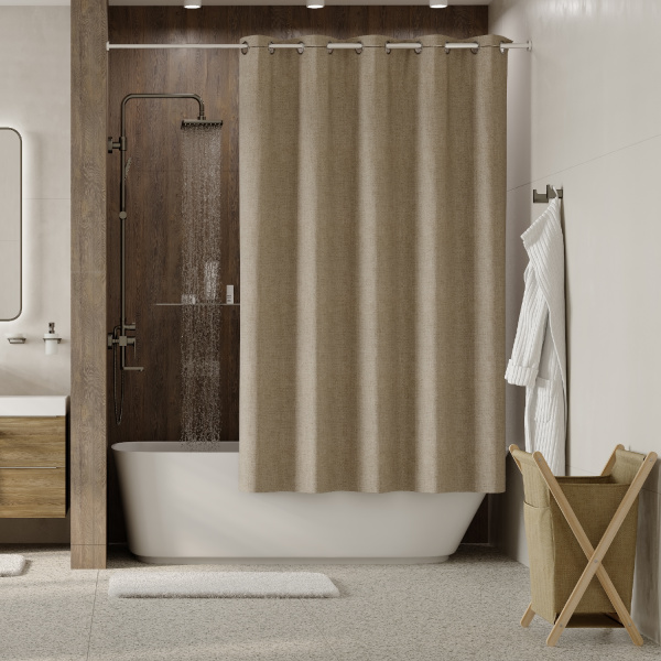 Штора для ванной комнаты WasserKRAFT Isen SC-40102 SC-40102 бежевая