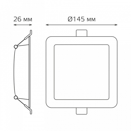 Встраиваемый светильник Gauss 9031420212