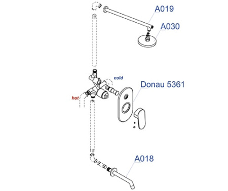 Душевой комплект WasserKRAFT A13030 хром