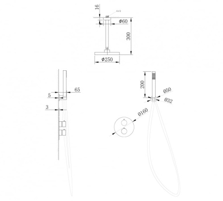 Душевой комплект Abber Wasser Kreis AF8121