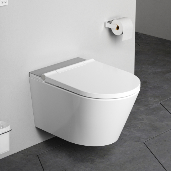 Подвесной унитаз-биде AM.PM Inspire CleanCare CCC501700SC с крышкой-сиденьем