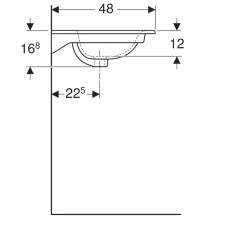 Раковина 100x48 см Geberit Renova Plan 122200000
