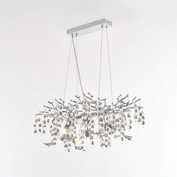 Подвесная люстра Arte Milano Веточка 230210.700.6.E14.H3 CB Clear-Smoky BUT-Smoky