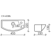 Раковина 45,5x22 см Ceramica Nova Element CN6038L
