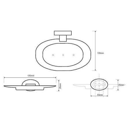 Мыльница Bemeta Oval 118408041