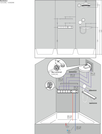 Термостат hansgrohe RainSelect 15382700 на 4 выхода