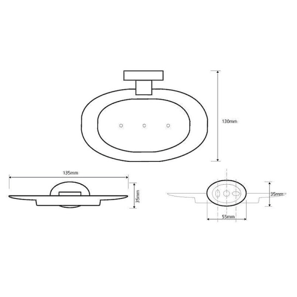 Мыльница Bemeta Oval 118408041