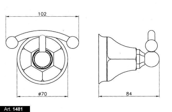 Крючок Nicolazzi Teide 1481CR05