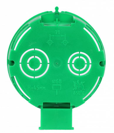 Подрозетник Эра  KUTS1-68-45-green