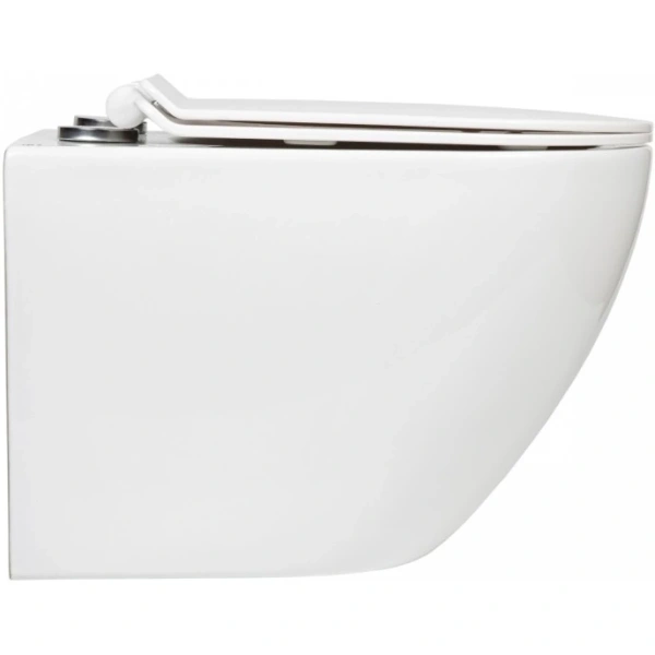 Унитаз подвесной Agger AT09150 безободковый, торнадо, с сиденьем микролифт, белый глянец