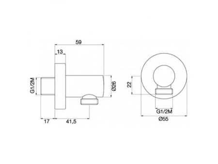 Шланговое подключение FIMA Carlo Frattini Wellness F2172CR