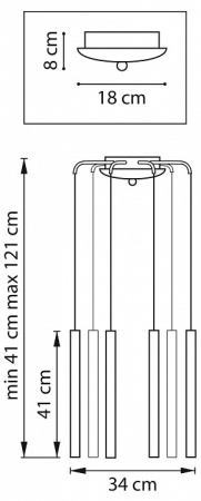Подвесная люстра Lightstar Tubo L8T747247