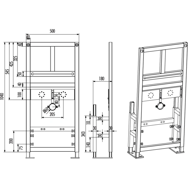 Инсталляция для раковины Creavit GLM100.00
