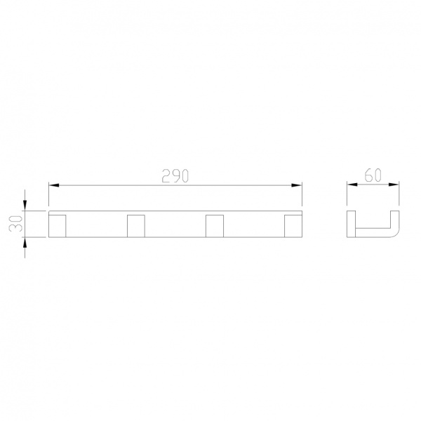 Вешалка Abber Westen AA1751B черная матовая