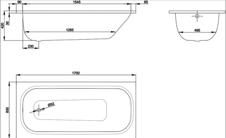 Стальная ванна Bette Form 170x80 2948-000AD
