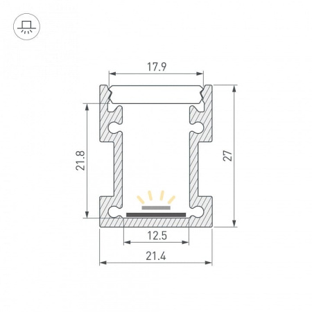 Профиль встраиваемый Arlight FLOOR 060246
