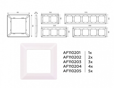 Рамка на 1 пост Ambrella Volt Line AF110201