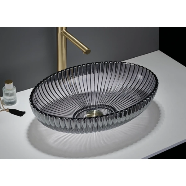 Раковина-чаша CeramaLux GL49A 51x35 см, накладная, графит