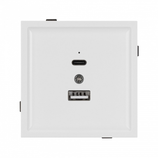 Розетка 2хUSB type A и C без рамки Arlight SCT-TENDO 054094