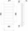 Полотенцесушитель водяной Terminus Аврора П8 400х800 бп600 4670078529916