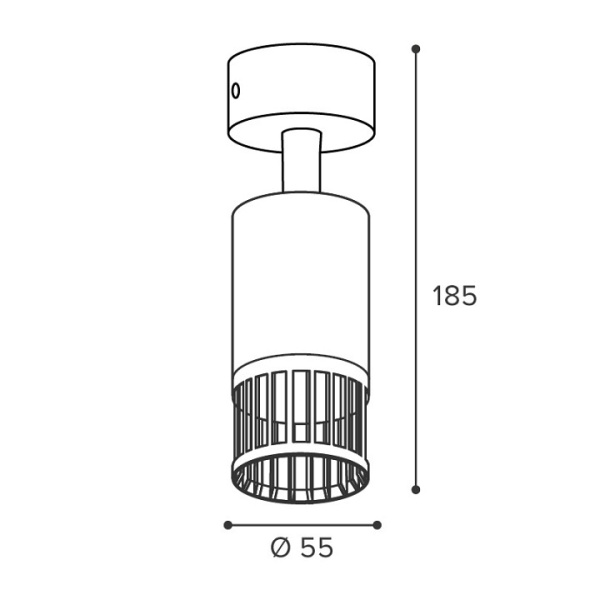 Накладной светильник Wolta PORTA WSL-GU10/19B-1