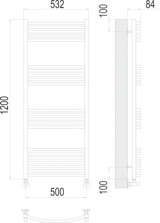 Классик П22 500х1200 Полотенцесушитель TERMINUS