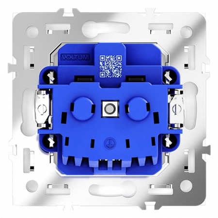 Розетка с заземлением без рамки Voltum S70 VLS040101