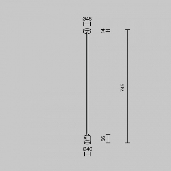 Основание на штанге Maytoni Accessories for tracks Flarity TRA159C-IPC1-PT