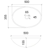 Раковина 50x35,5 см Abber Glas AK2303