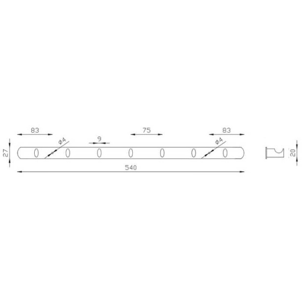 Полотенцедержатель Nofer 16508.B xром