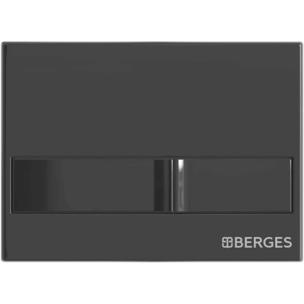 Инсталляция для унитаза Berges Novum L6 040216 с кнопкой смыва, черный глянец