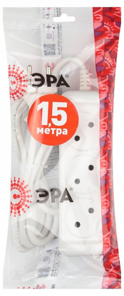 Удлинитель Эра  U-3-1,5m-2x1