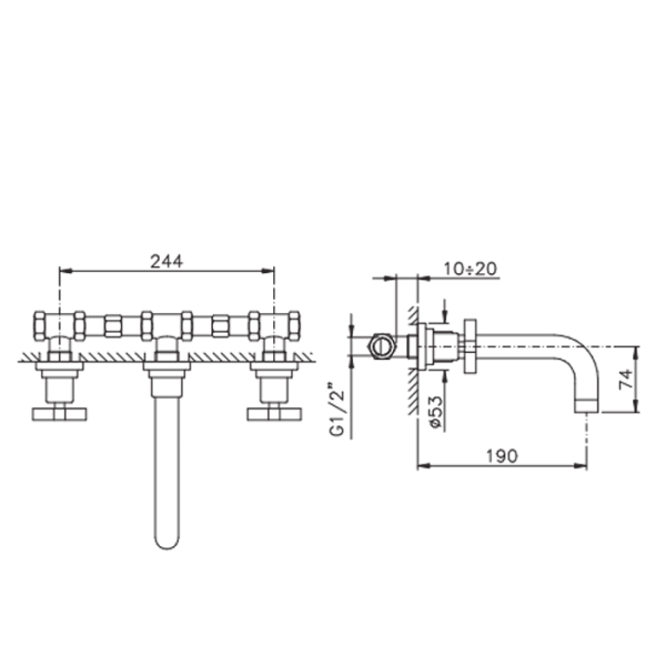 Смеситель для раковины Nicolazzi Monte Croce 2207CR27