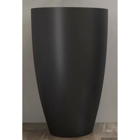 Раковина CeramaLux B133MB 50x50 см, напольная, черный матовый