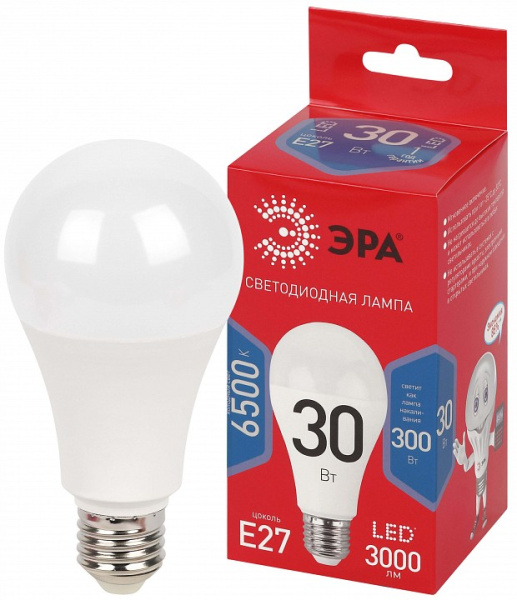 Лампа светодиодная Эра  E27 30Вт 6500K LED A70-30W-865-E27 R