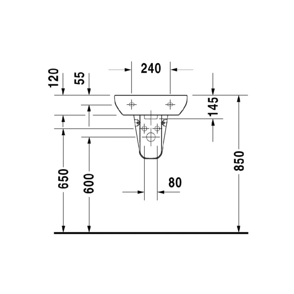 Раковина Duravit D-Code 45 07054500002
