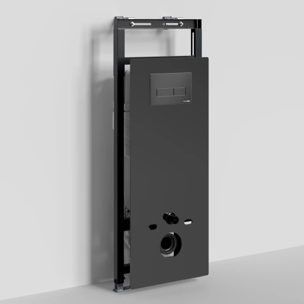 Инсталляция для унитаза WasserKRAFT Salm 27 27TLT.010.ME.BL.MB03 с кнопкой смыва, черный матовый
