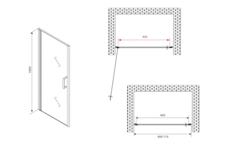 Душевая дверь Abber Sonnenstrand AG04070