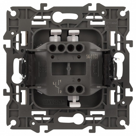 Переключатель одноклавишный без рамки Эра Эра Elegance 14-1103-01М