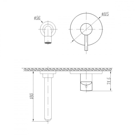 Смеситель для раковины Abber Wasser Kreis AF8112B