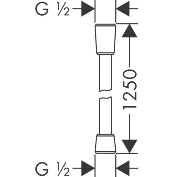 Шланг для душа hansgrohe Isiflex 28272670 с защитой от перекручивания 125 см матовый черный