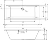 Акриловая ванна Riho Rething Cubic B105001005 170x75