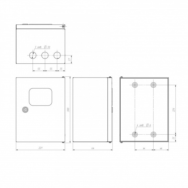 Электрический щиток накладной Эра  NO_SIMPLE_STM_SHMPg(okno)-00_IP54